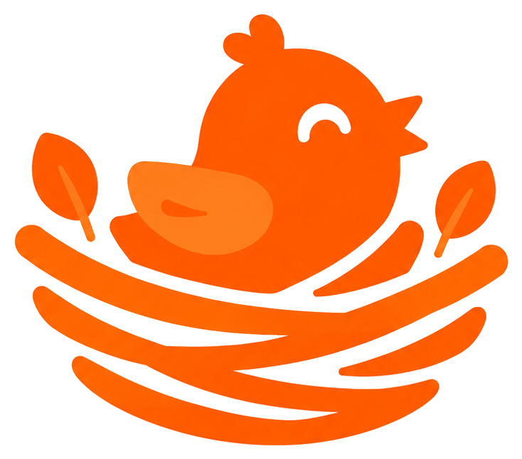LeadNest bird resting in its nest